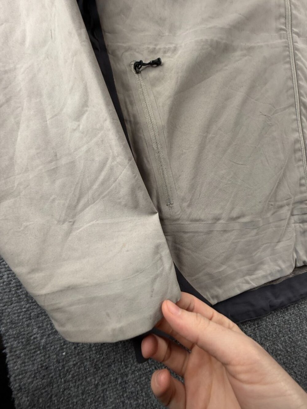 Patagonia CSS Men Jacket Gray Full Zip Large Chest Pocket Windbreaker Adult - Picture 4 of 16